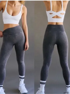 Free People Movement Good Karma High Waist 7/8 Leggings Women's M/L Grey Yoga thumbnail 2