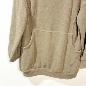 Free‎ People Green Ribbed Slouchy Cowl Neck Pullover Top Size XS thumbnail 2