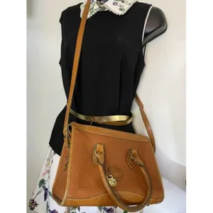 dooney and bourke vintage classic brown leather cr thumbnail 5