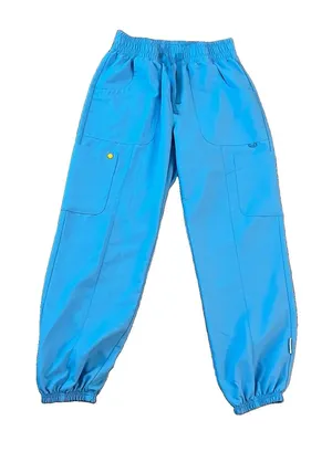 Koi Women's Jogger Scrub Small Utility Pull‎ On Pants Smiley World Blue thumbnail 1