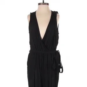 Lulus Take On the Day Black Sleeveless Surplice Jumpsuit XS Minimalist Party thumbnail 2