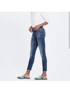 MOTHER Denim The High Waisted Looker Ankle Fray in Not Rough Enough Women’s size 26 thumbnail 15