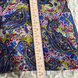Lightweight short romper with short sleeves and pockets button front paisley NEW thumbnail 4