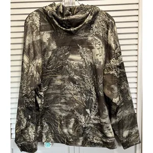 Realtree Tan/Green Pullover Long‎ Sleeve Hoodie Logo Graphic Size XL Unisex thumbnail 5