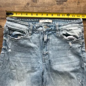 Willow + Root Womens Blue Light Wash Mom Fit Distressed Ripped Denim Jeans Sz 30 thumbnail 3