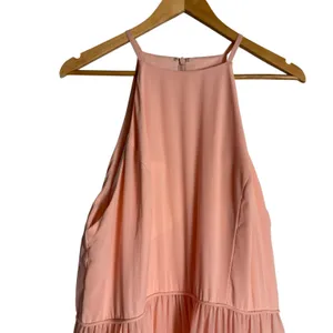 Mac Duggal Light Pink Tiered A-Line Halter Sleeveless Formal Maxi Gown Size 14 thumbnail 4