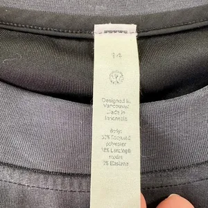 Lululemon Perfectly‎ Oversized Cropped Crewneck Sweatshirt Black Size 14 Cozy thumbnail 3