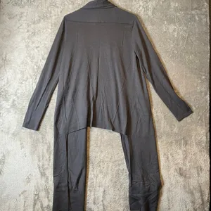 Sminfinity Sz M Merino‎ Wool Cashmere Wrap Cardigan Gray Women's thumbnail 6