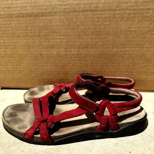 Teva Ventura Cork Sandals 6389 Strap Leather Flat Slip On Waterproof Red Size 10 thumbnail 3