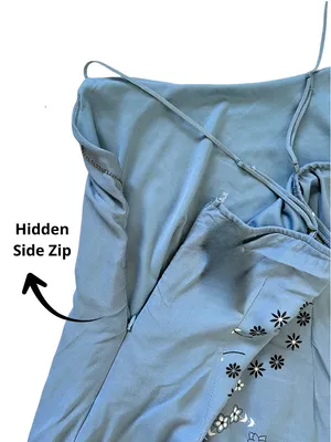 Wild Fable Blue Bandana Paisley Mini Shift Dress Size XXS Country Coastal thumbnail 10