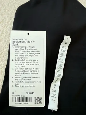 Black Lululemon Align Tank thumbnail 2