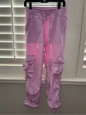 Lululemon Dance Studio Relaxed-Fit Mia-Rise Cargo Pant Pink Frosting Size XS thumbnail 5