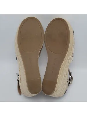 Nine West Adell Snakeskin Espadrille Wedge Heel Ankle Strap Sandals Size 7.5 thumbnail 8