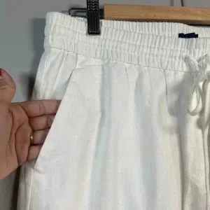 J Crew‎ New Seaside Pant Women White Linen Blend Pull On Pockets Travel Size 8 thumbnail 4