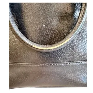 Kate Spade Black Leather Satchel Crossbody Bag Structured Purse thumbnail 4