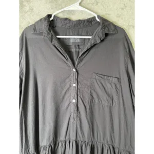 Grayson The Changemaker Black Cotton Shirt Dress (5) XL Minimalist‎ Lagenlook thumbnail 2