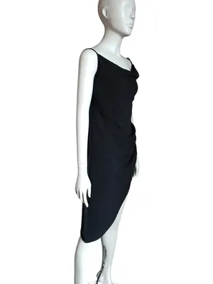 Amanda Uprichard Black Scoop Neck Dress thumbnail 4