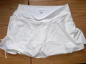 Out From Under White Wrap Mini Skort with Built-In Shorts thumbnail 1