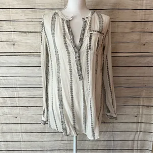 Free People Magic Pullover Top in Vanilla Combo thumbnail 4