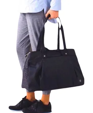 Lululemon Om The Day Bag Reflective In Black | Animal Jacquard Pre-Loved thumbnail 1