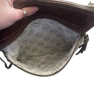 Myra Bag Contentment‎ 100% Cotton Leather Boho Crossbody Bag Purse thumbnail 4