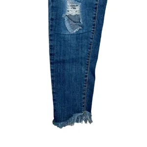 Unbranded Women's Jeans Distressed Frayed Hem Skinny Mid-Rise‎ Denim Blue Small thumbnail 4