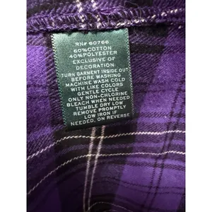 Lauren Ralph Lauren Nightgown Womens Large Plaid Flannel Crest Sleepshirt thumbnail 5