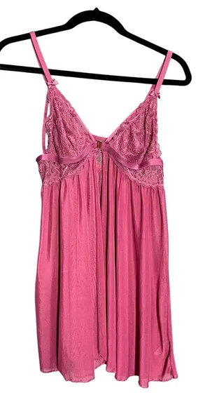 Windsor Women's Babydoll Lace Front Clasp Mauve Lingerie Size Large Intimates Sexy thumbnail 1