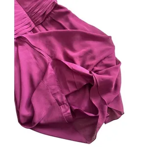 Davids Bridal Strapless Chiffon Ruffle Cocktail Dress Sangria Purple Size 4 thumbnail 5
