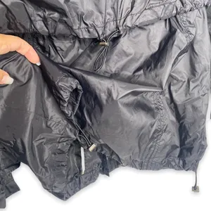 Hawk & Co Black Hooded Rain Coat Jacket Medium Style L3H06055H thumbnail 3