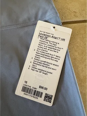 Lululemon Align High Rise 28” Chambray Size 16 NWT thumbnail 4
