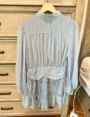 Light Blue Button Down Dress thumbnail 6
