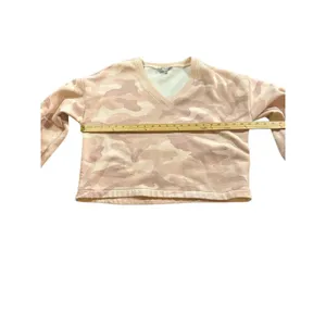 Marled V-Neck Pink Camo‎ Sweatshirt Size Large thumbnail 3