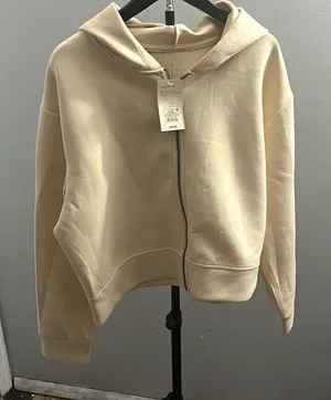 A New Day Women’s L Cream Full Zip Hooded Hoodie Relaxed Fit responsible style thumbnail 1