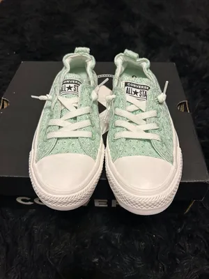 CONVERSE Chuck Taylor all star shoreline crochet green shoes sneakers sz 7 new thumbnail 6
