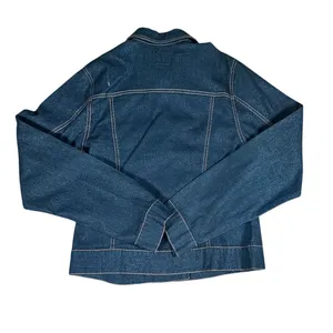Jeans Crest Dark‎ Denim Jacket Classic Button Front Stretch Casual Streetweark thumbnail 5
