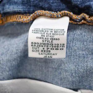 Vintage Polo Jeans‎ Co Ralph Lauren Saturday Jean Womens 8x29 Blue Straight Leg thumbnail 5