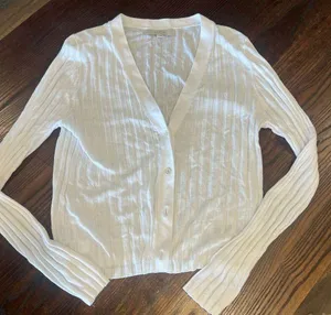 Loft ribbed white cardigan large thumbnail 1
