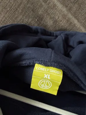 Lonely Ghost Navy Blue Pullover Hoodie - XL thumbnail 5