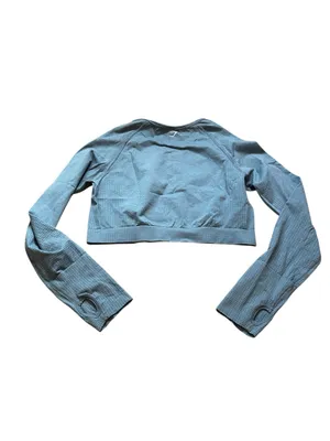 Gymshark Long Sleeve Crop Top Size XL Athletic Yoga Run Athleisure Activewear thumbnail 5