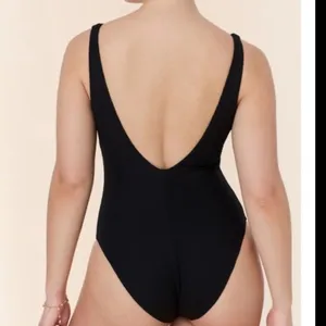 Andie The Ibiza One Piece Ribbed Swimsuit‎ Black size M NWOT thumbnail 2
