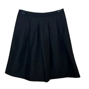 White House Black Market Black Pleated A-Line Skirt Size 4 Preppy Classic thumbnail 1