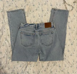 Abercrombie & Fitch Light Blue Straight Leg Jeans thumbnail 3