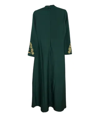 Missvalle Dark Green Modest Formal Dress Beaded Sequin Embroidered Size 38 NWT thumbnail 2