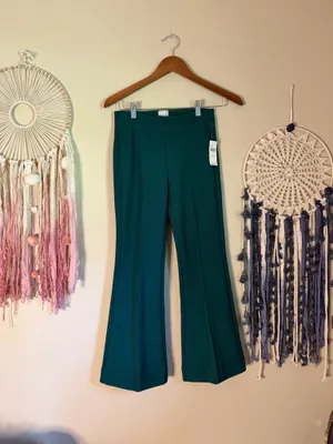 Anthropologie Maeve Poppy Kick Flate Pull On Pants Green Size XXS thumbnail 3
