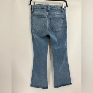 Frame Denim Stretch Cotton Le One Crop Mini Boot Casper Blue Jeans Size 26 thumbnail 11