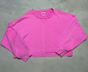 Aerie Cropped Pink Women's Sweatshirt xl thumbnail 1