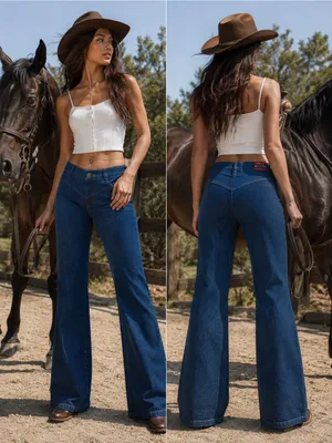 VTG Rockies Bareback Western Jeans Womens 9/10 High Rise V-Yoke Cowboy Denim 27 thumbnail 2