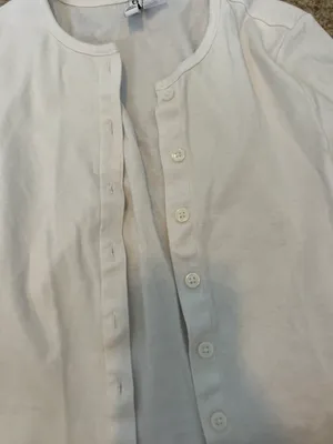 H&M White  Button-Up Cardigan thumbnail 3