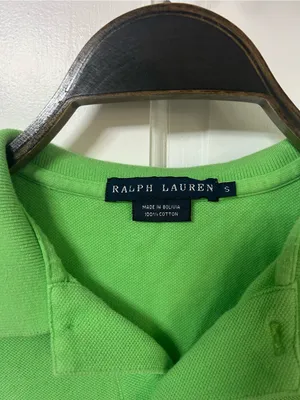 Ralph Lauren Lime Green Short Sleeve Polo with Embroidered Pony thumbnail 2